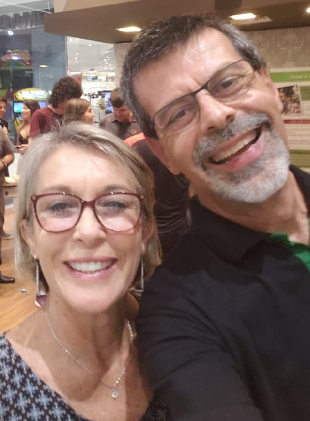 Foto de Christino e Professora Márcia Santos juntos
